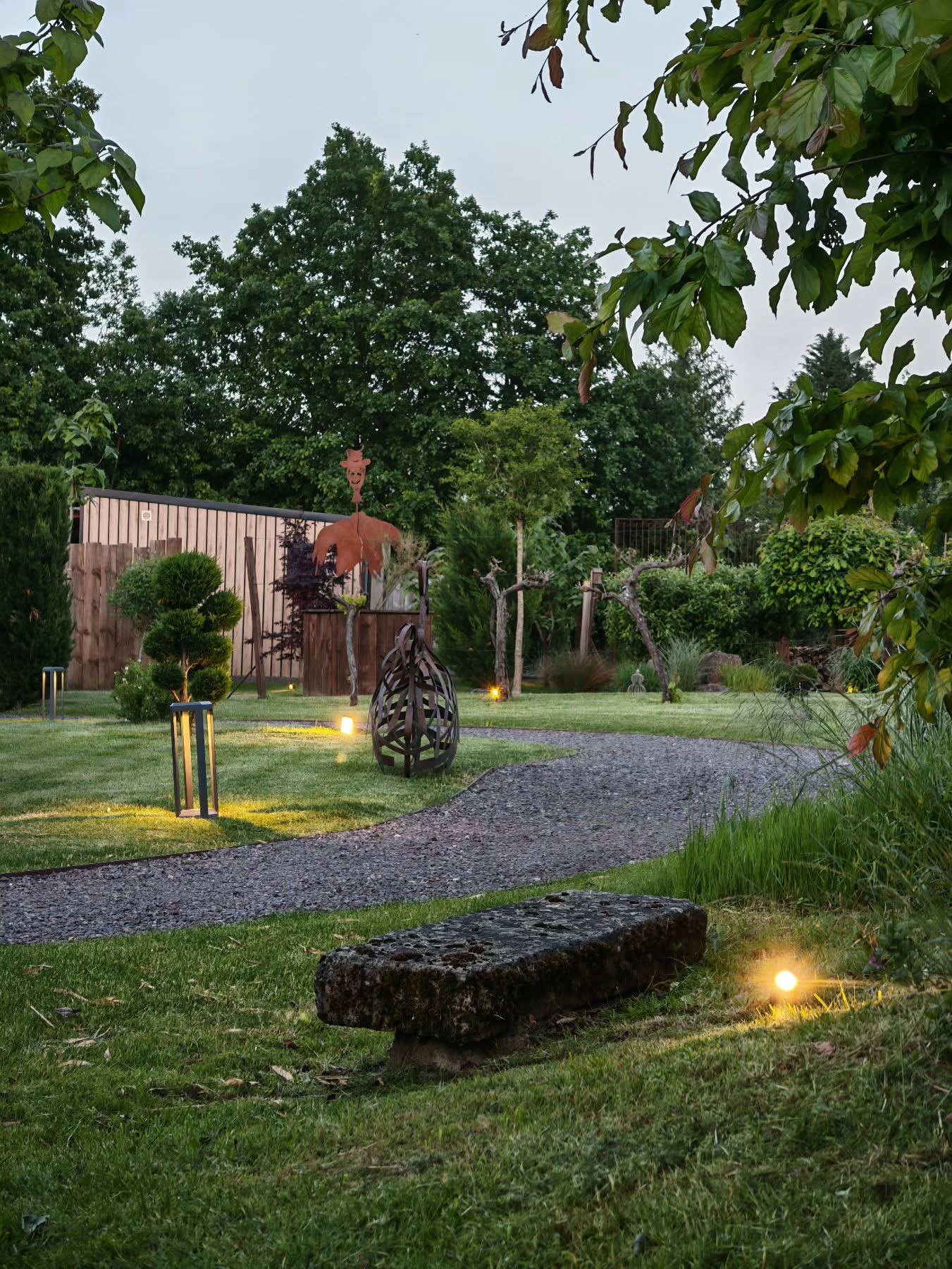 Jardin du Domaine au coucher du soleil